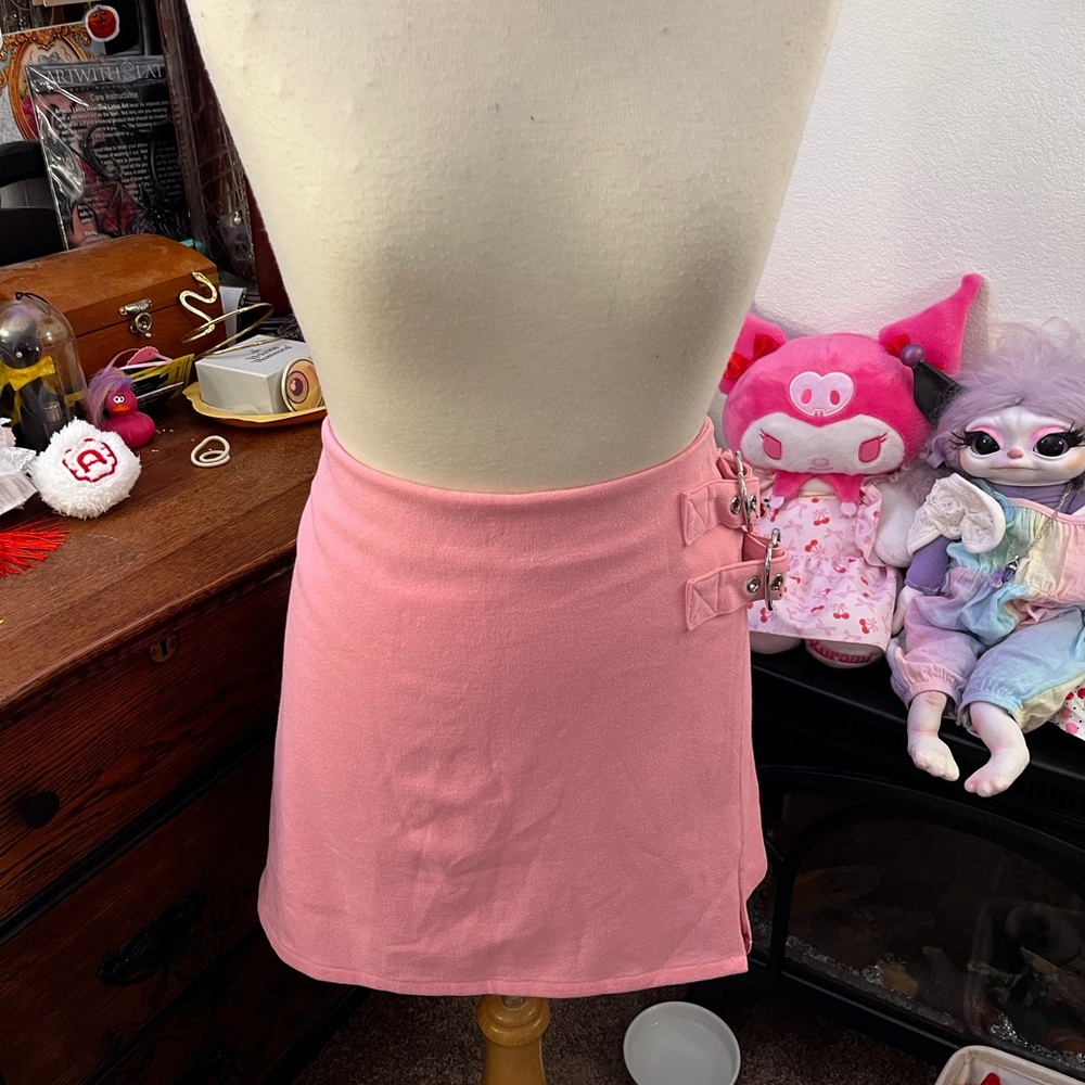 Sugar Thrillz Pink Mini Skirt with Bow Details